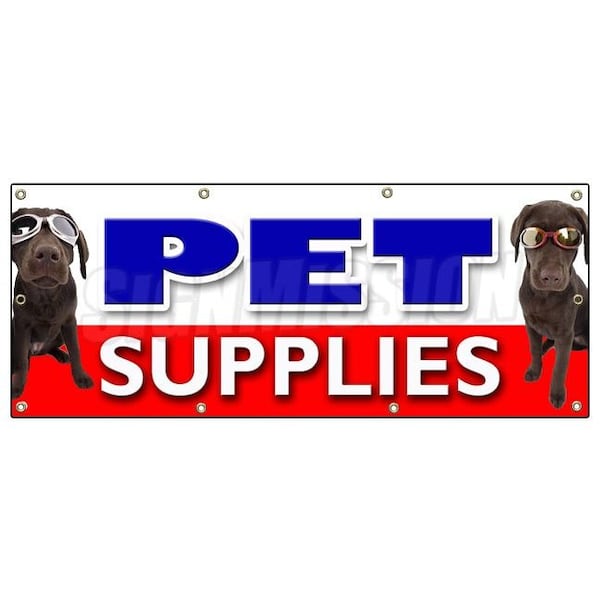 PET SUPPLIES BANNER SIGN pets accessories fish bird cat dog supply